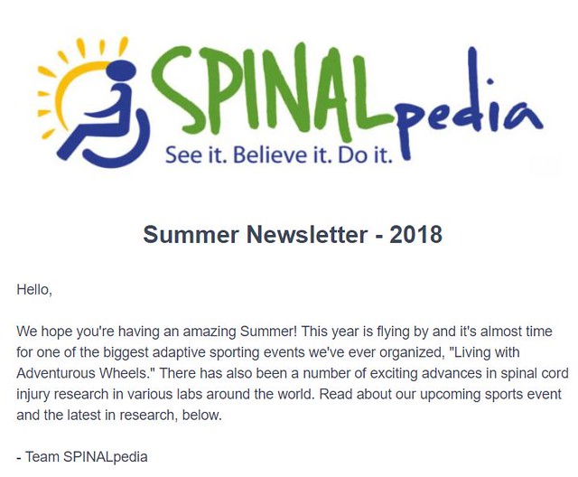 SPINALpedia Summer Newsletter 2018