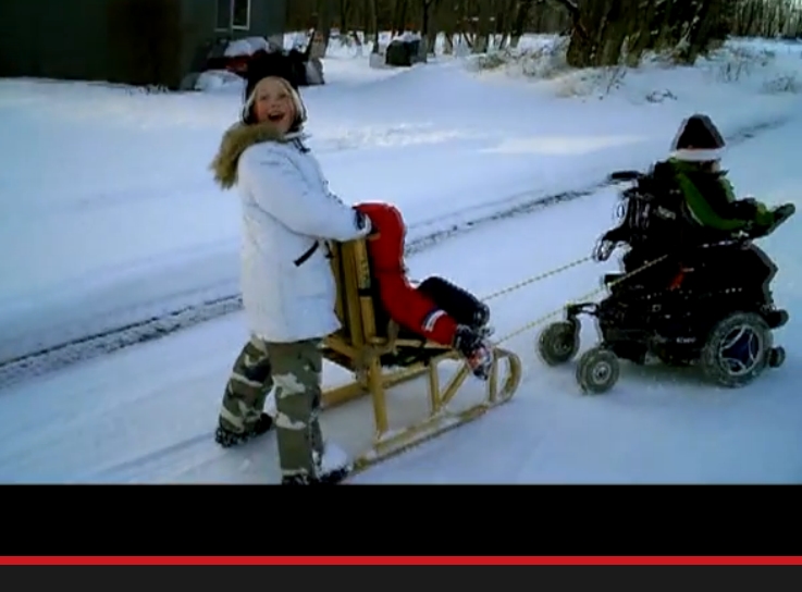 Wheelchair Sledding Craziness