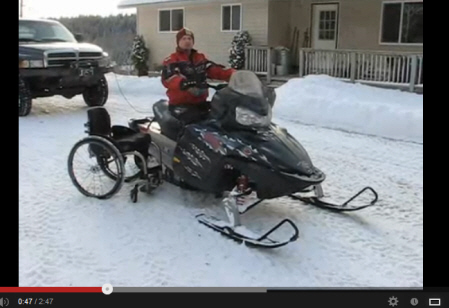 Adaptive snow sports: Snowmobiling
