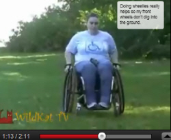 Pushing your wheelchair through the grass (and sand) (alive!)