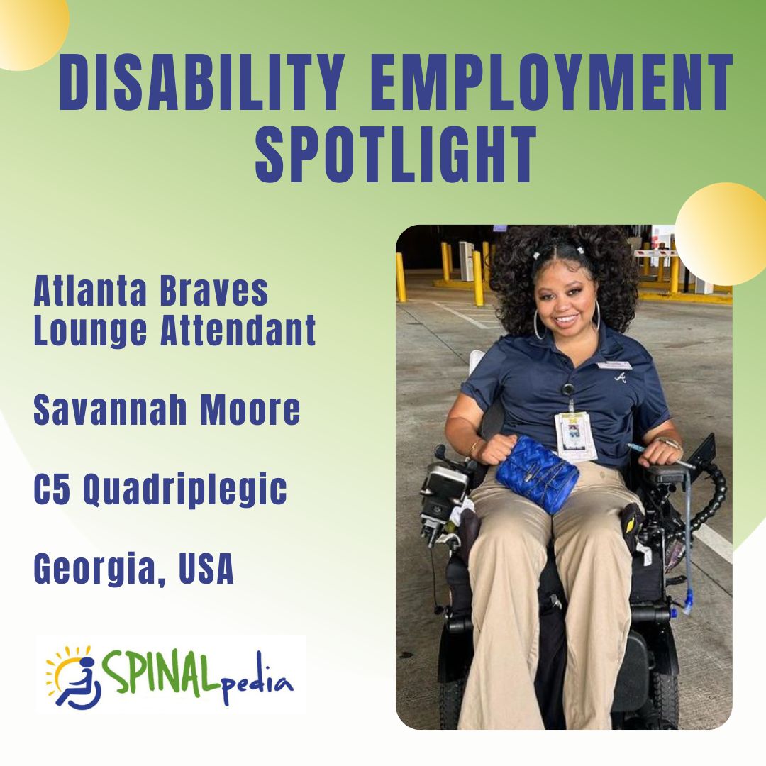 NDEAM Profile: Savannah Moore, Atlanta Braves Lounge Attendant, Quadriplegic