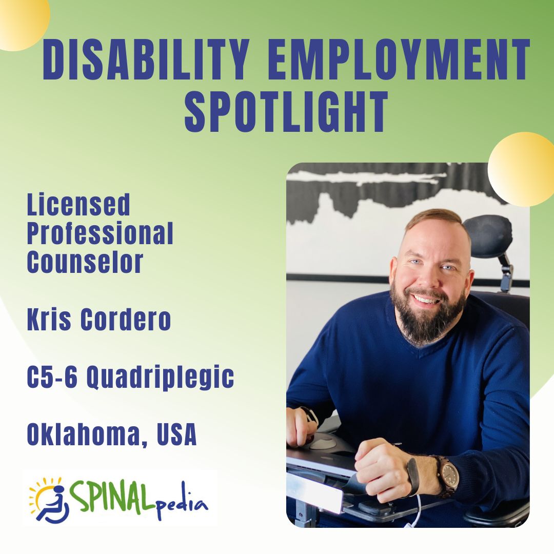 NDEAM Profile: Kris Cordero, Licensed Professional Counselor, Quadriplegic