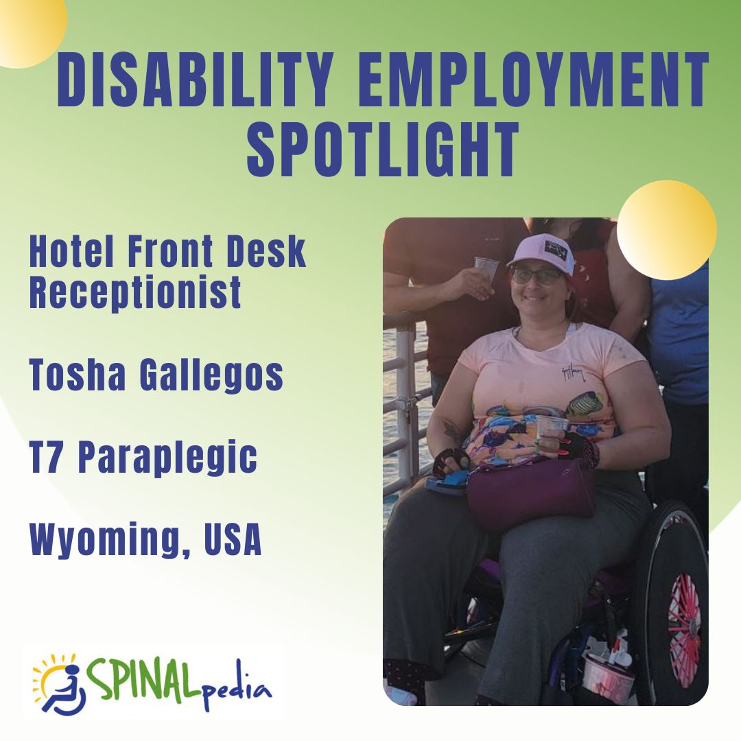 NDEAM Profile: Tosha Gallegos, Hotel Front Desk Receptionist, Paraplegic